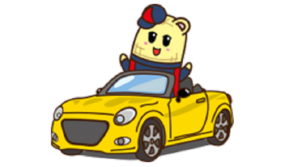イエローのコペンに乗るダイピー